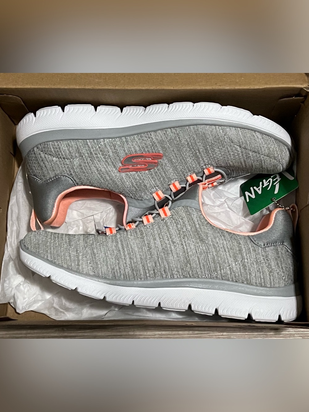 Skechers Slip-On Summits Sneakers in Heather Gray Women 6